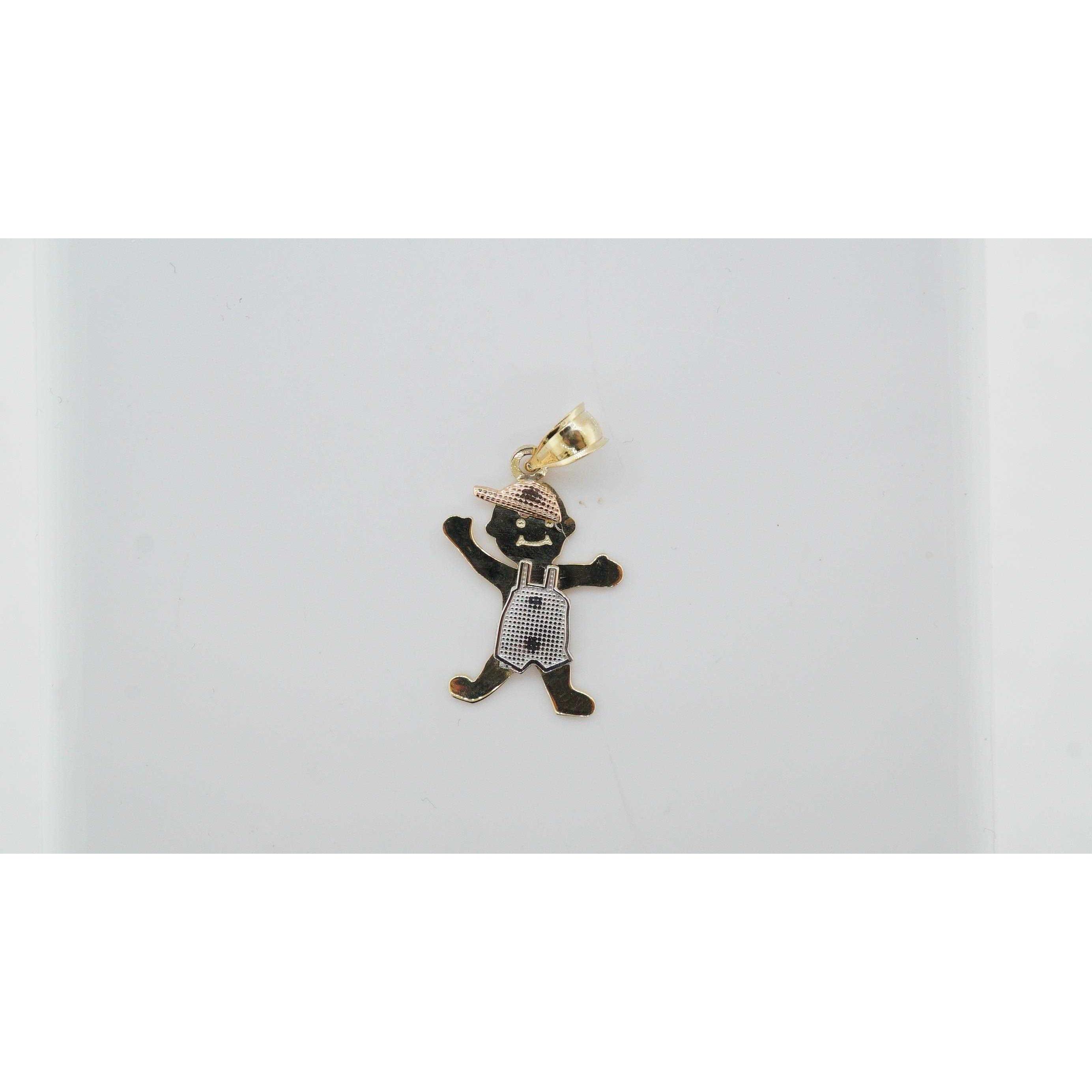 Estate Sale 14k Multi-Tone Gold Charm Pendant Vintage Style